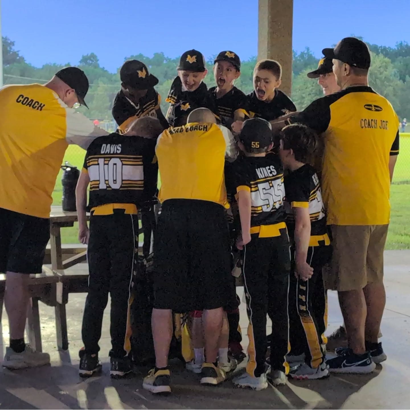 10U baseball team after a 2025 game